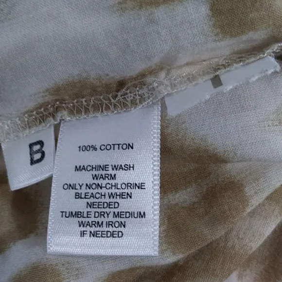 *EUC* Ann Taylor LOFT Cotton Sheer Tan & White Leopard Print Sleeveless Blouse - Picture 7 of 7